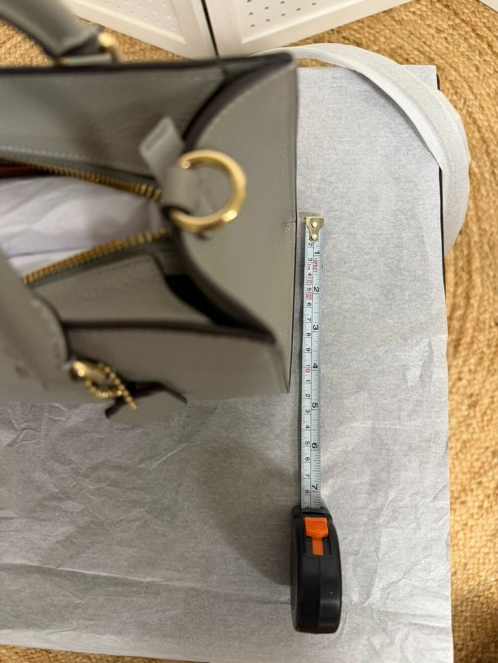 Coach Maggie Small Tote Bag Crossbody Handbag Dove Gray Gold Everyday NWT - Picture 12 of 15